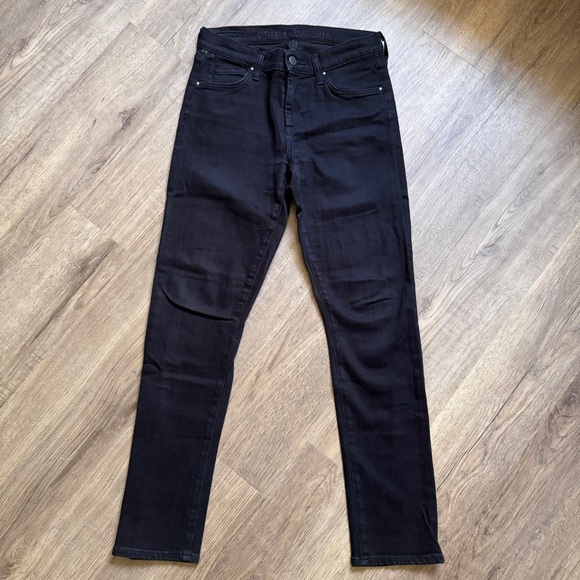 Citizens Of Humanity Denim - Citizens of Humanity Carlton Ankle Straight Black Jeans Sz 26